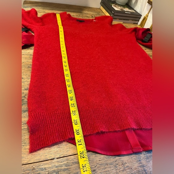 RUDSAK – Red Wool & Mohair Sweater with Leather Details – Size P/ - Picture 13 of 13